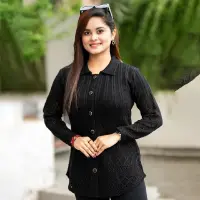 Classic Black Knit Cardigan for Women